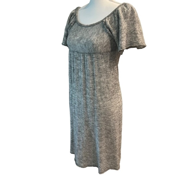 Anthropologie MOTH Gray Zippered Back Sweater Dress Size M - Nylon Wool Alpaca - Picture 7 of 15